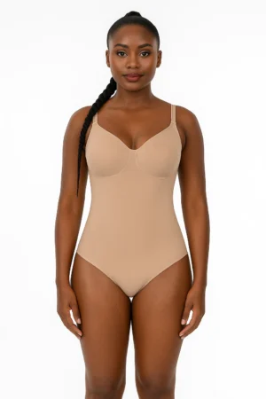 Adjustable Strap Brief Bodysuit M FRONT