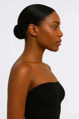 Detachable Strap Brief Bodysuit BLACK SIDE