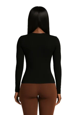 Long Sleeve Top BLACK BACK