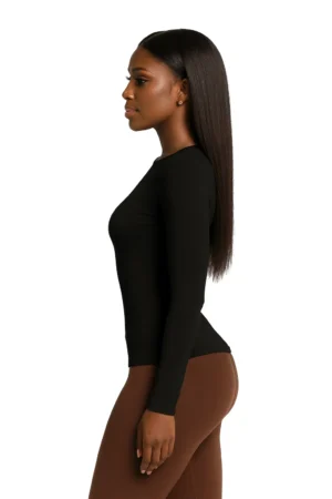 Long Sleeve Top BLACK SIDE