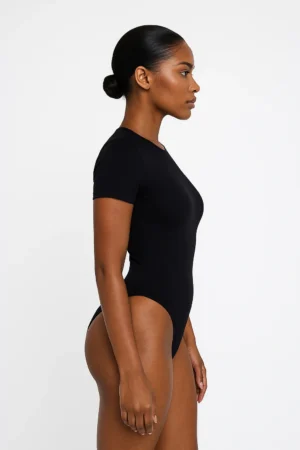 Short Sleeve Bodysuit M SIDE BLACK