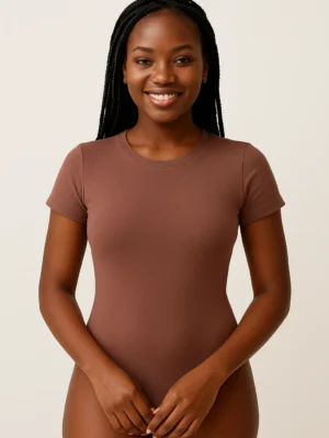 Short Sleeve Thong Bodysuit