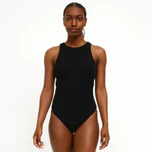 Sleeveless Thong Bodysuit M FRONT