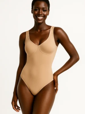 Wide Strap Thong Bodysuit